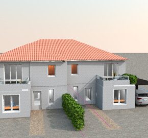 Semi-detached house in 78247 Hilzingen with panoramic views of the Alps