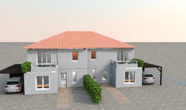 Semi-detached house in 78247 Hilzingen with panoramic views of the Alps